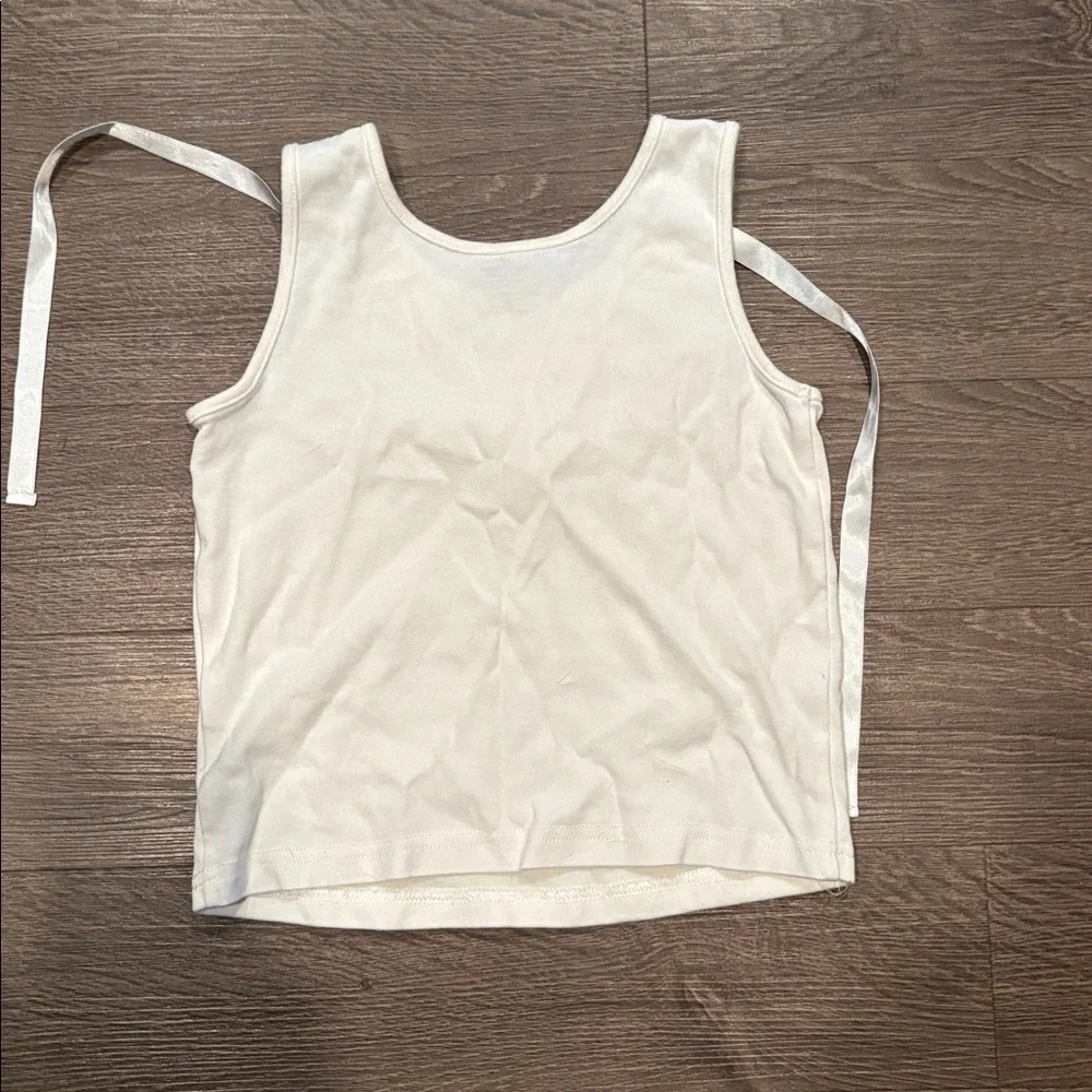 Gymboree White Embellished Tank Top